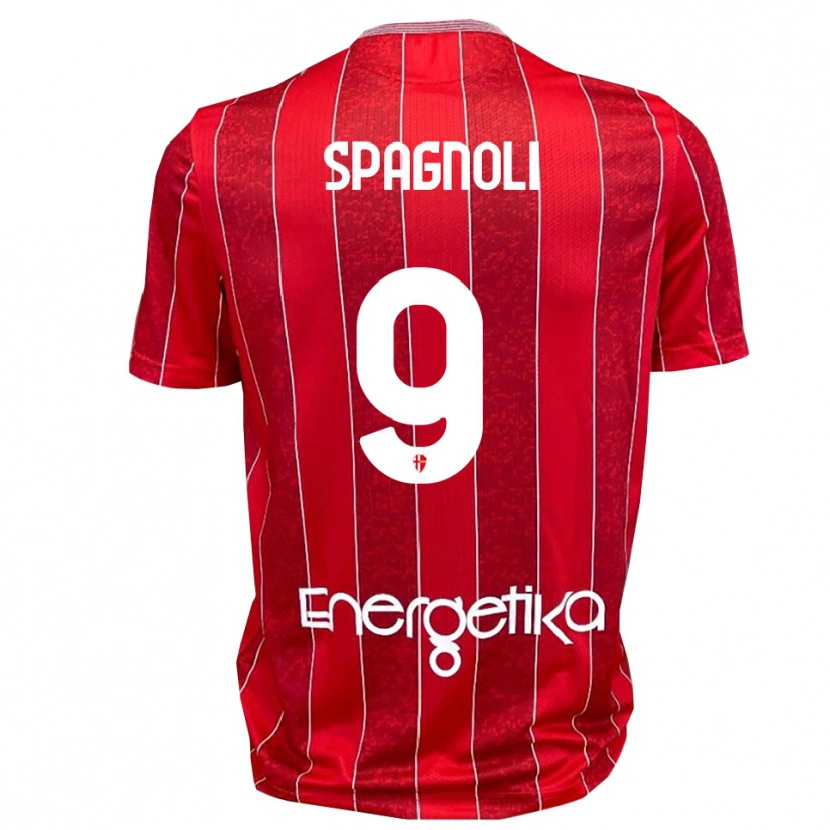 Danxen Damen Alberto Spagnoli #9 Rot Weiß Auswärtstrikot Trikot 2025/26 T-Shirt Schweiz