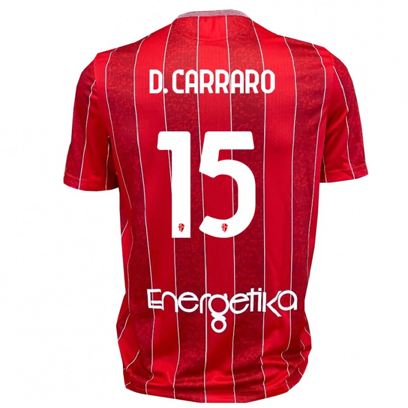 Danxen Damen Davide Carraro #15 Rot Weiß Auswärtstrikot Trikot 2025/26 T-Shirt Schweiz