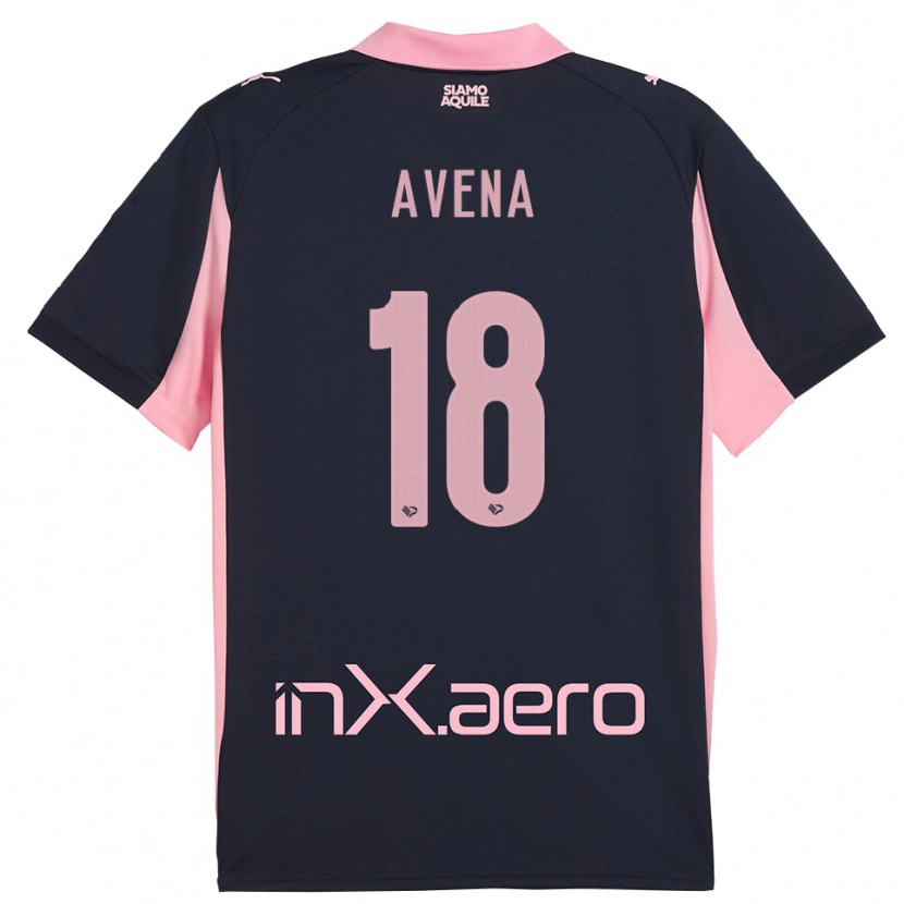 Danxen Damen Pietro Avena #18 Marineblau Pink Auswärtstrikot Trikot 2025/26 T-Shirt Schweiz