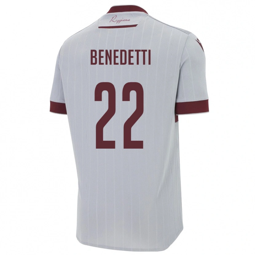 Danxen Damen Samuele Benedetti #22 Burgund Weiß Auswärtstrikot Trikot 2025/26 T-Shirt Schweiz