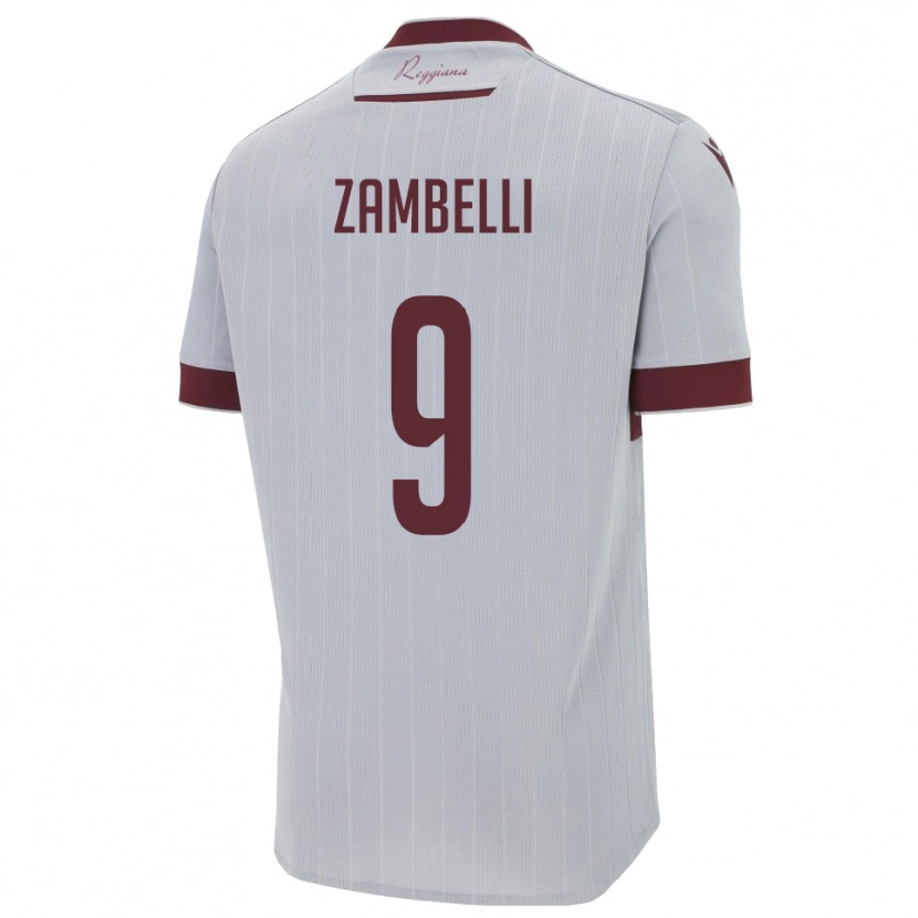 Danxen Damen Alessio Zambelli #9 Burgund Weiß Auswärtstrikot Trikot 2025/26 T-Shirt Schweiz