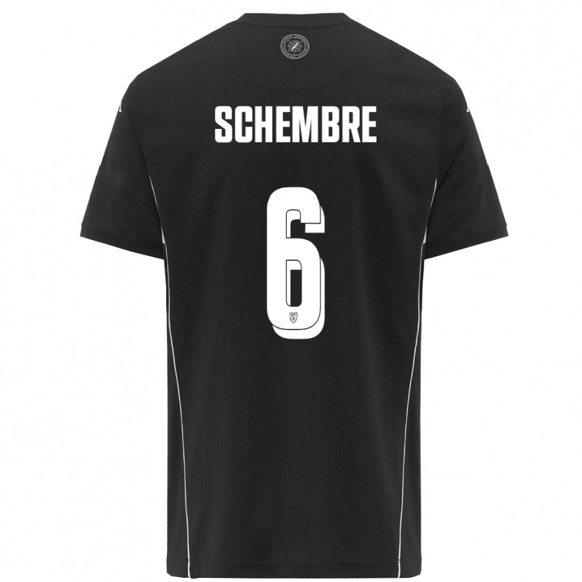 Danxen Damen Emanuele Schembre #6 Schwarz Weiß Auswärtstrikot Trikot 2025/26 T-Shirt Schweiz