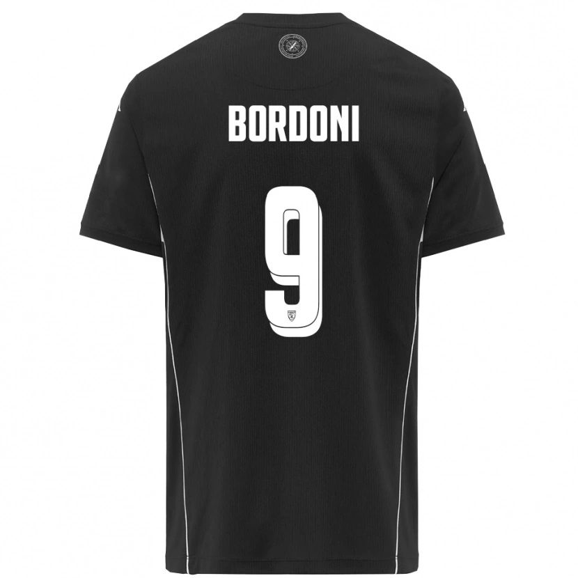 Danxen Damen Cristian Bordoni #9 Schwarz Weiß Auswärtstrikot Trikot 2025/26 T-Shirt Schweiz