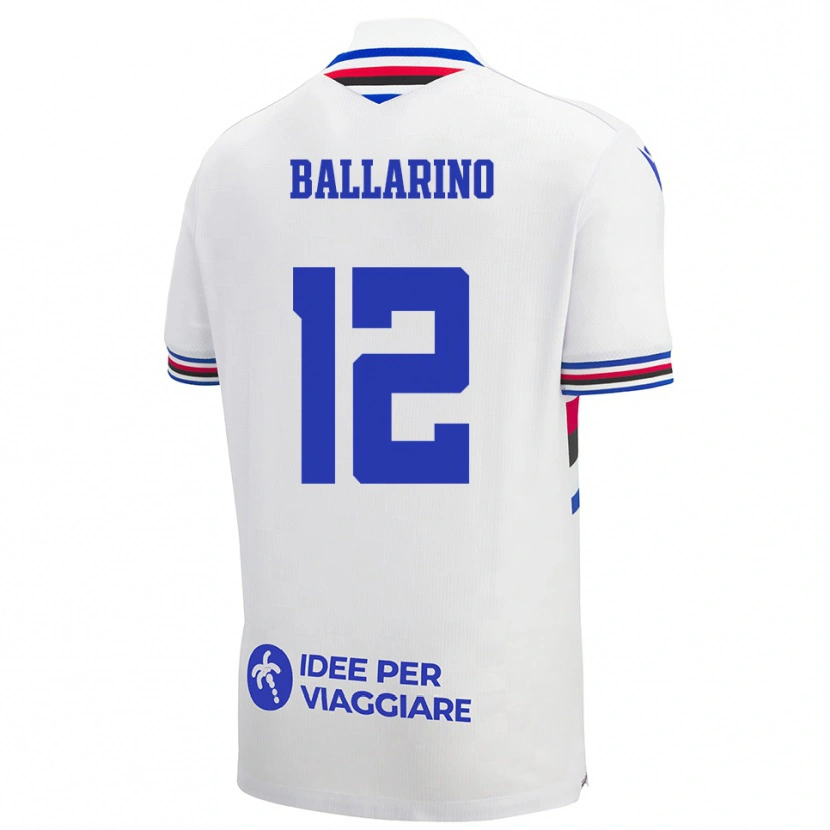 Danxen Damen Alessio Ballarino #12 Weiß Blau Rot Auswärtstrikot Trikot 2025/26 T-Shirt Schweiz