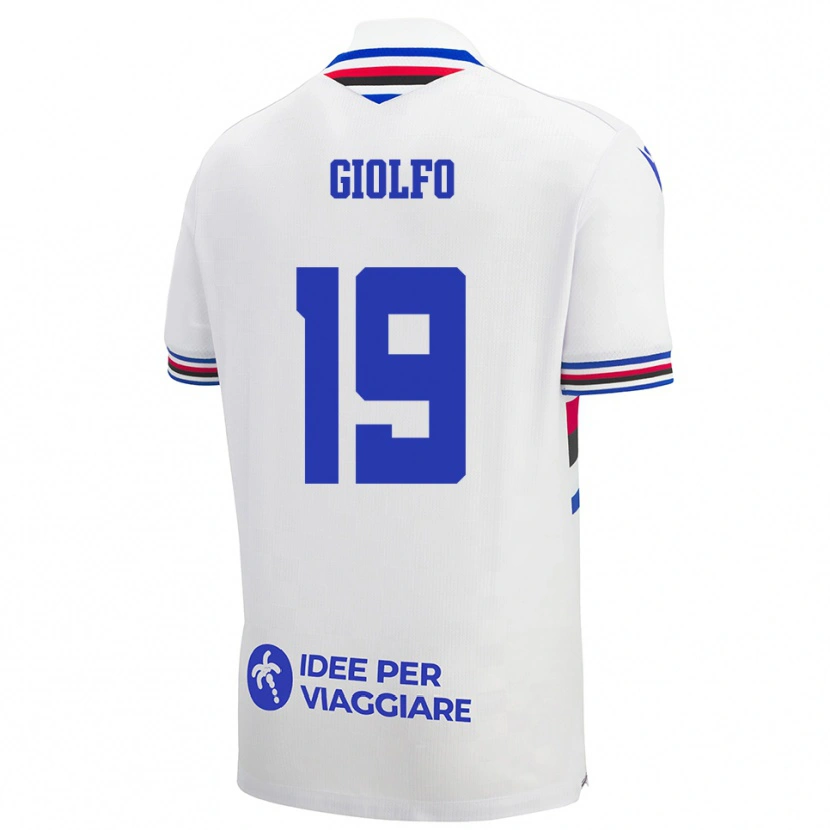 Danxen Damen Matteo Giolfo #19 Weiß Blau Rot Auswärtstrikot Trikot 2025/26 T-Shirt Schweiz