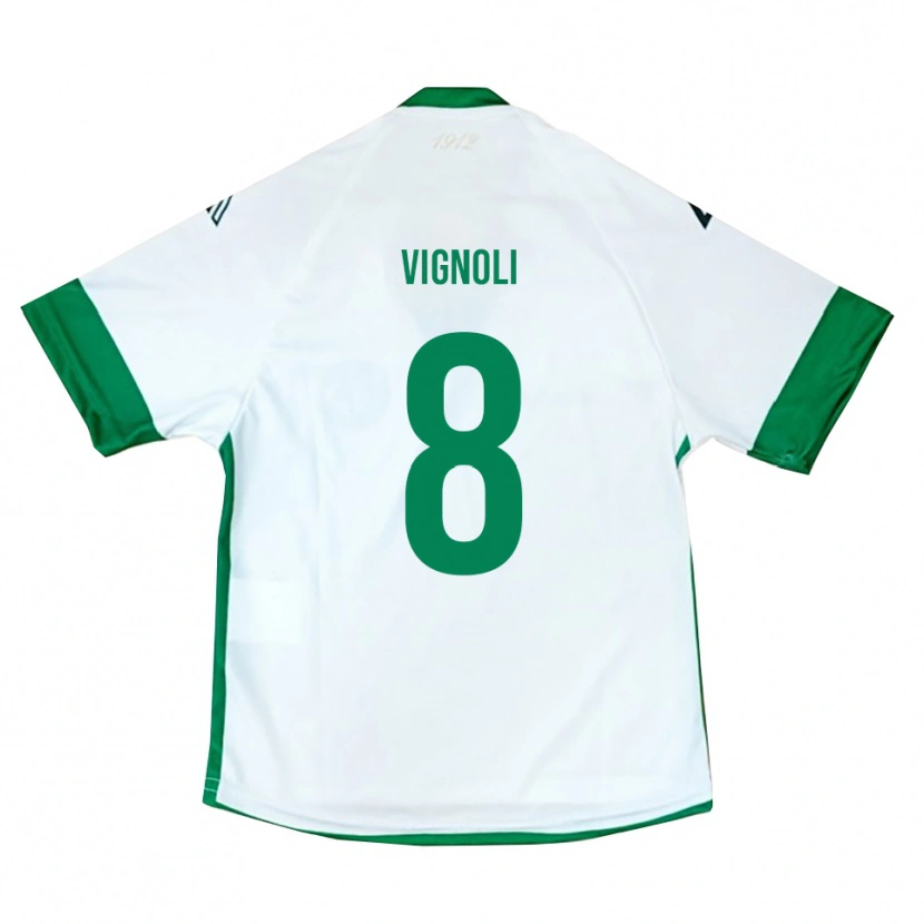 Danxen Damen Matteo Vignoli #8 Weiß Grün Blau Auswärtstrikot Trikot 2025/26 T-Shirt Schweiz