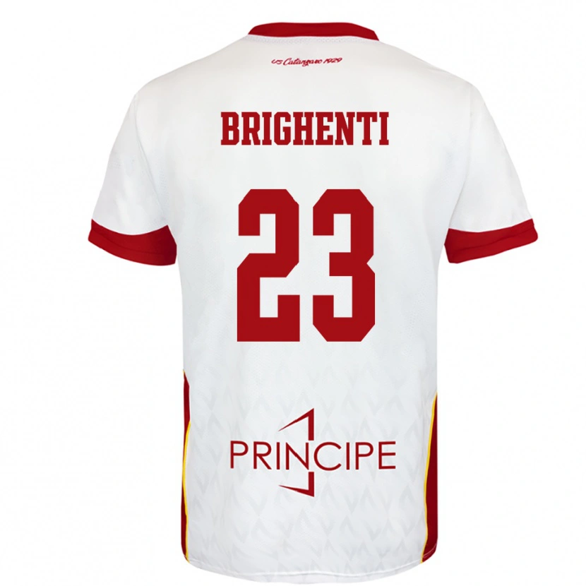 Danxen Damen Nicolò Brighenti #23 Weiß Rot Auswärtstrikot Trikot 2025/26 T-Shirt Schweiz