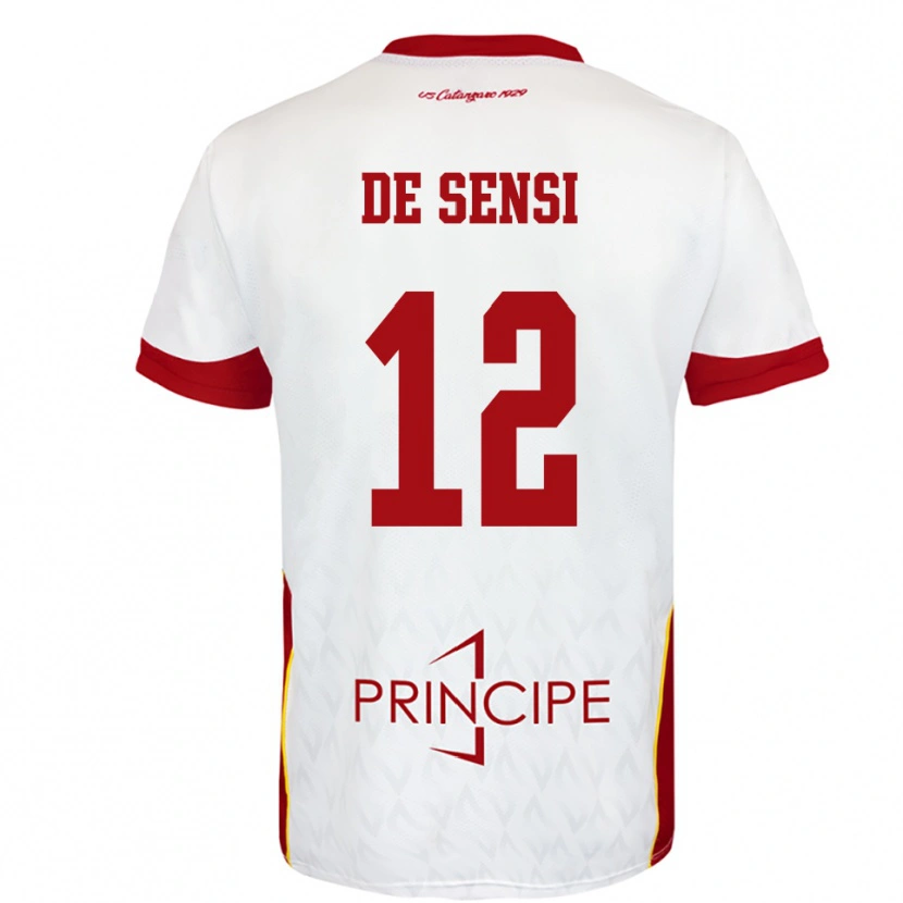 Danxen Damen Giuseppe De Sensi #12 Weiß Rot Auswärtstrikot Trikot 2025/26 T-Shirt Schweiz
