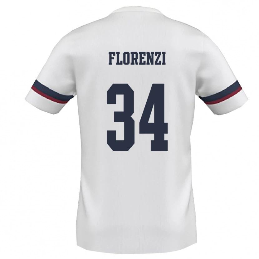Danxen Damen Aldo Florenzi #34 Weiß Rot Auswärtstrikot Trikot 2025/26 T-Shirt Schweiz