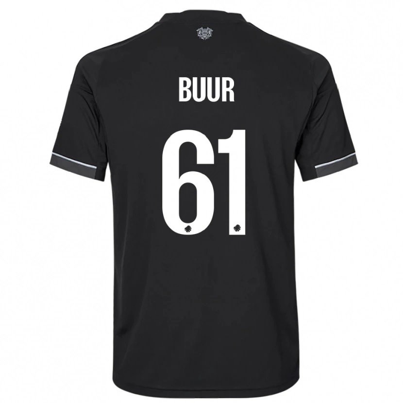 Danxen Damen Oscar Buur #61 Schwarz Weiß Auswärtstrikot Trikot 2025/26 T-Shirt Schweiz