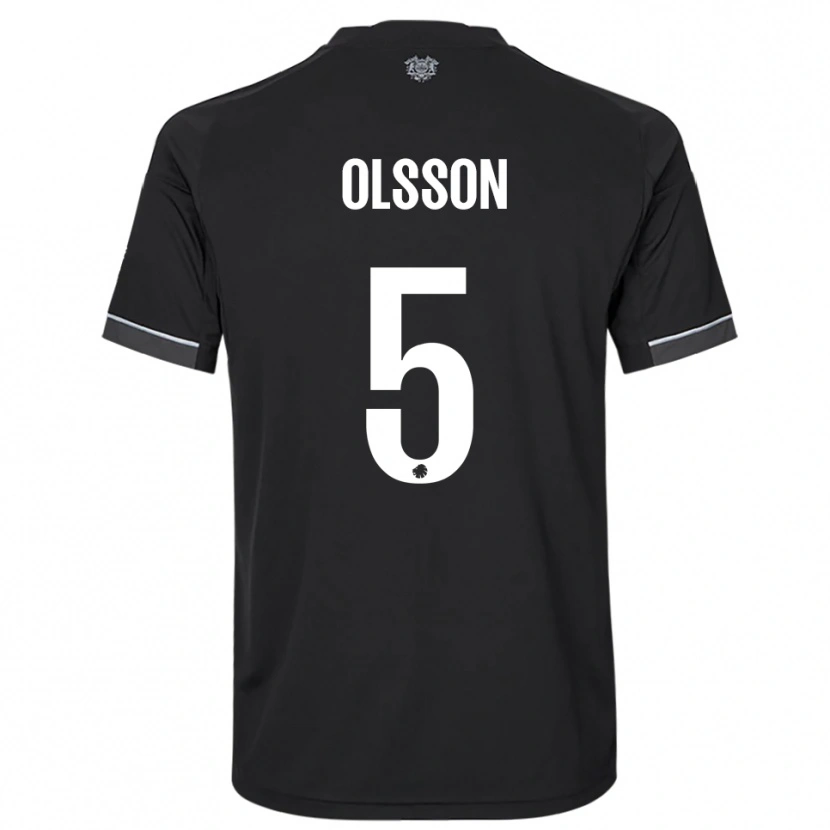 Danxen Damen Cornelius Olsson #5 Schwarz Weiß Auswärtstrikot Trikot 2025/26 T-Shirt Schweiz