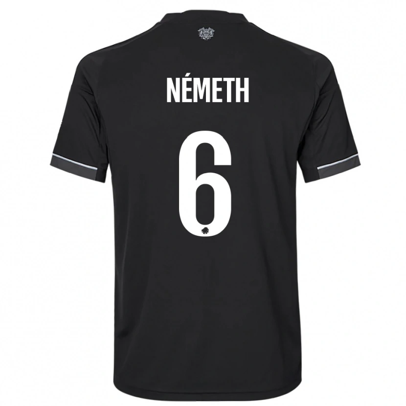 Danxen Damen Hunor Németh #6 Schwarz Weiß Auswärtstrikot Trikot 2025/26 T-Shirt Schweiz