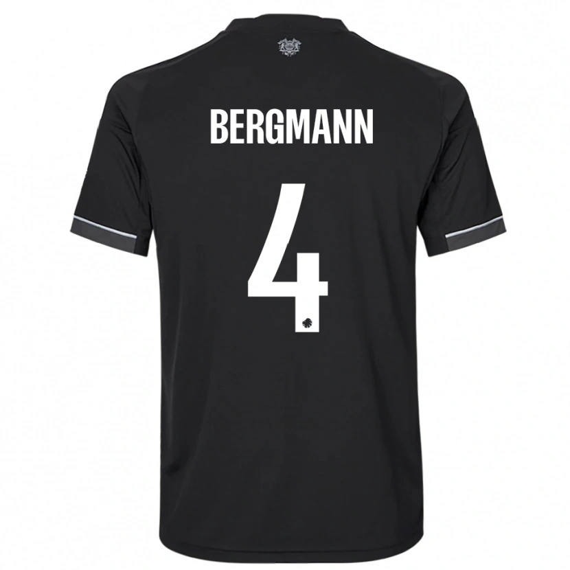 Danxen Damen Olivia Bergmann #4 Schwarz Weiß Auswärtstrikot Trikot 2025/26 T-Shirt Schweiz