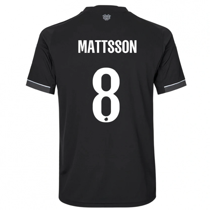 Danxen Damen Magnus Mattsson #8 Schwarz Weiß Auswärtstrikot Trikot 2025/26 T-Shirt Schweiz