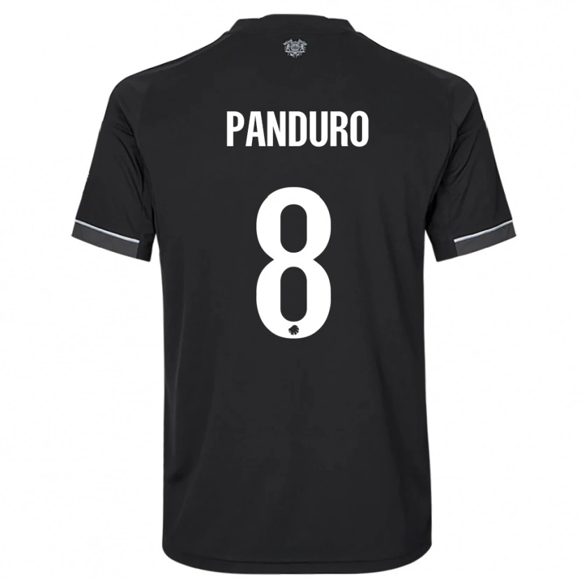 Danxen Damen Tristan Panduro #8 Schwarz Weiß Auswärtstrikot Trikot 2025/26 T-Shirt Schweiz