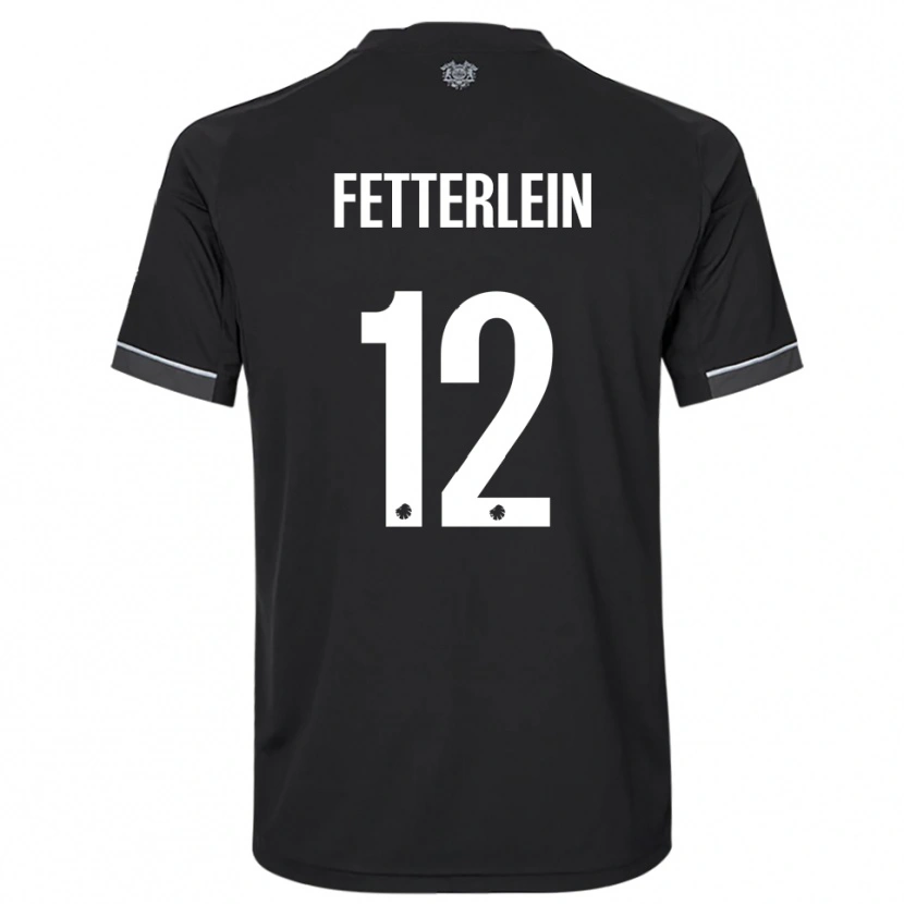 Danxen Damen Sean Fetterlein #12 Schwarz Weiß Auswärtstrikot Trikot 2025/26 T-Shirt Schweiz