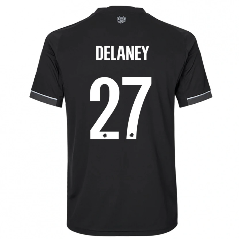 Danxen Damen Thomas Delaney #27 Schwarz Weiß Auswärtstrikot Trikot 2025/26 T-Shirt Schweiz