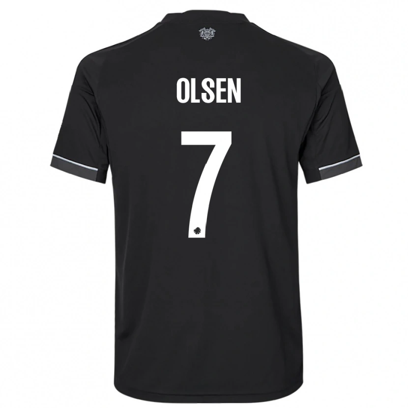 Danxen Damen Gunnar Olsen #7 Schwarz Weiß Auswärtstrikot Trikot 2025/26 T-Shirt Schweiz