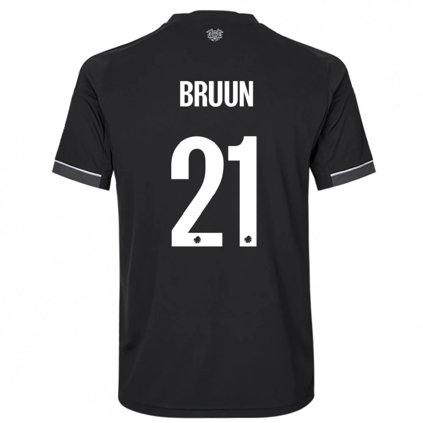 Danxen Damen Alfred Bruun #21 Schwarz Weiß Auswärtstrikot Trikot 2025/26 T-Shirt Schweiz