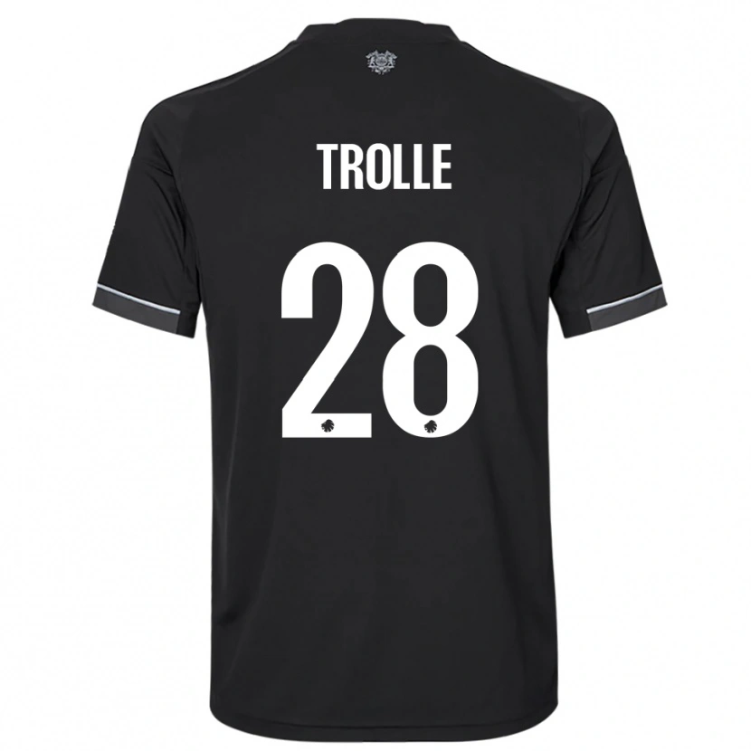 Danxen Damen Frederikke Trolle #28 Schwarz Weiß Auswärtstrikot Trikot 2025/26 T-Shirt Schweiz