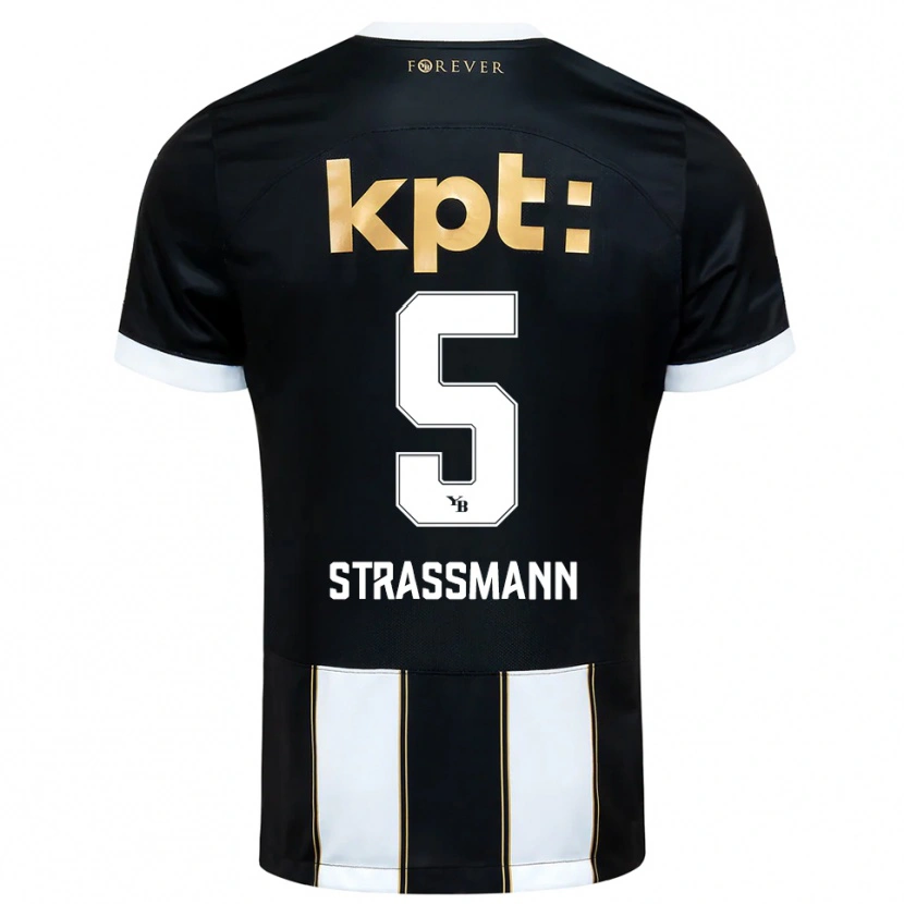 Danxen Damen Sven Strassmann #5 Schwarz Weiß Auswärtstrikot Trikot 2025/26 T-Shirt Schweiz