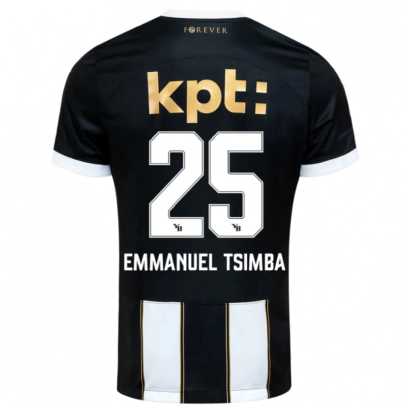 Danxen Damen Felix Emmanuel Tsimba #25 Schwarz Weiß Auswärtstrikot Trikot 2025/26 T-Shirt Schweiz