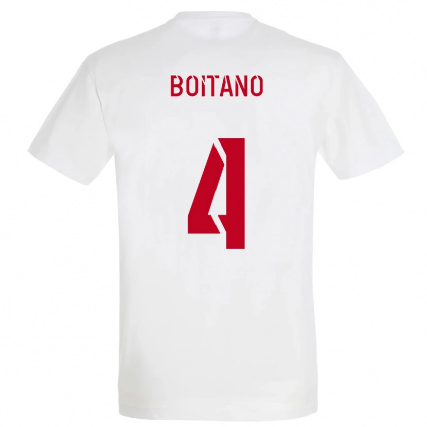 Danxen Damen Jean-Baptiste Boitano #4 Weiß Rot Gelb Auswärtstrikot Trikot 2025/26 T-Shirt Schweiz