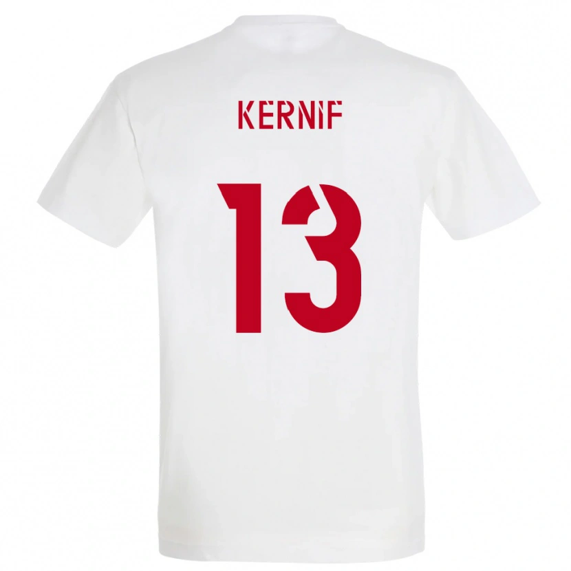 Danxen Damen Nourdine Kernif #13 Weiß Rot Gelb Auswärtstrikot Trikot 2025/26 T-Shirt Schweiz