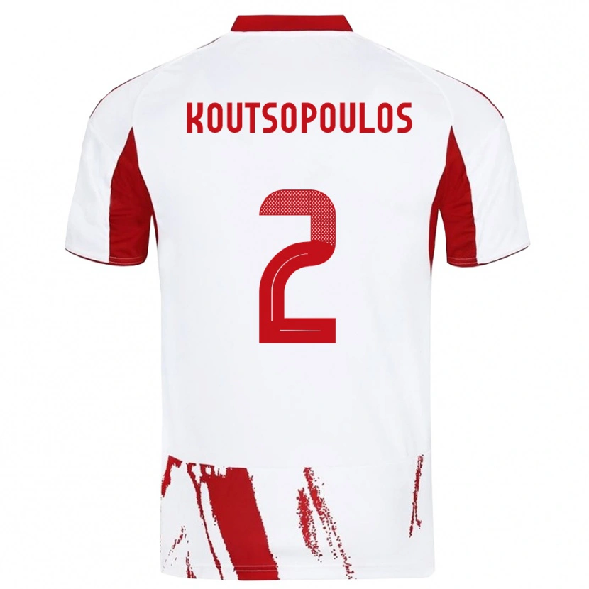 Danxen Damen Georgios Koutsopoulos #2 Weiß Rot Auswärtstrikot Trikot 2025/26 T-Shirt Schweiz