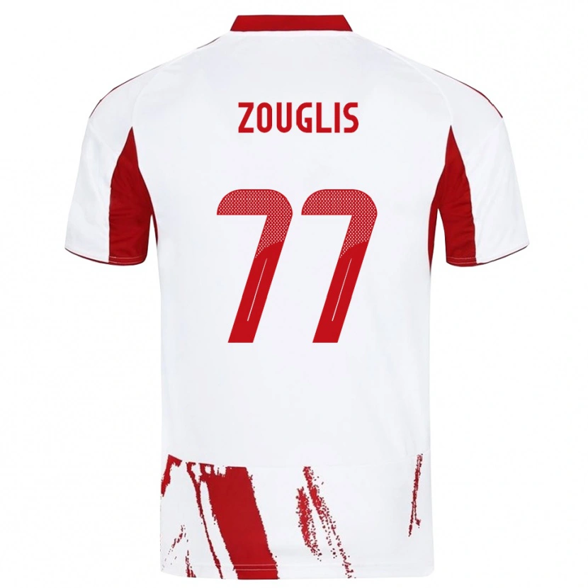 Danxen Damen Nikolaos Zouglis #77 Weiß Rot Auswärtstrikot Trikot 2025/26 T-Shirt Schweiz