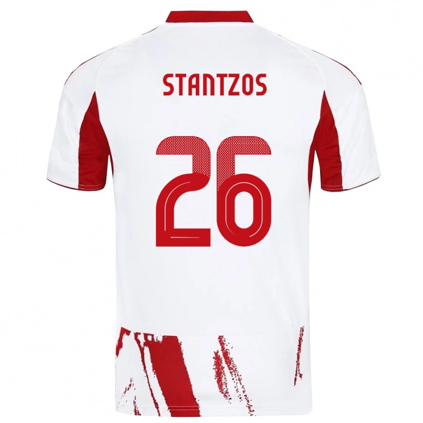 Danxen Damen Athanasios Stantzos #26 Weiß Rot Auswärtstrikot Trikot 2025/26 T-Shirt Schweiz