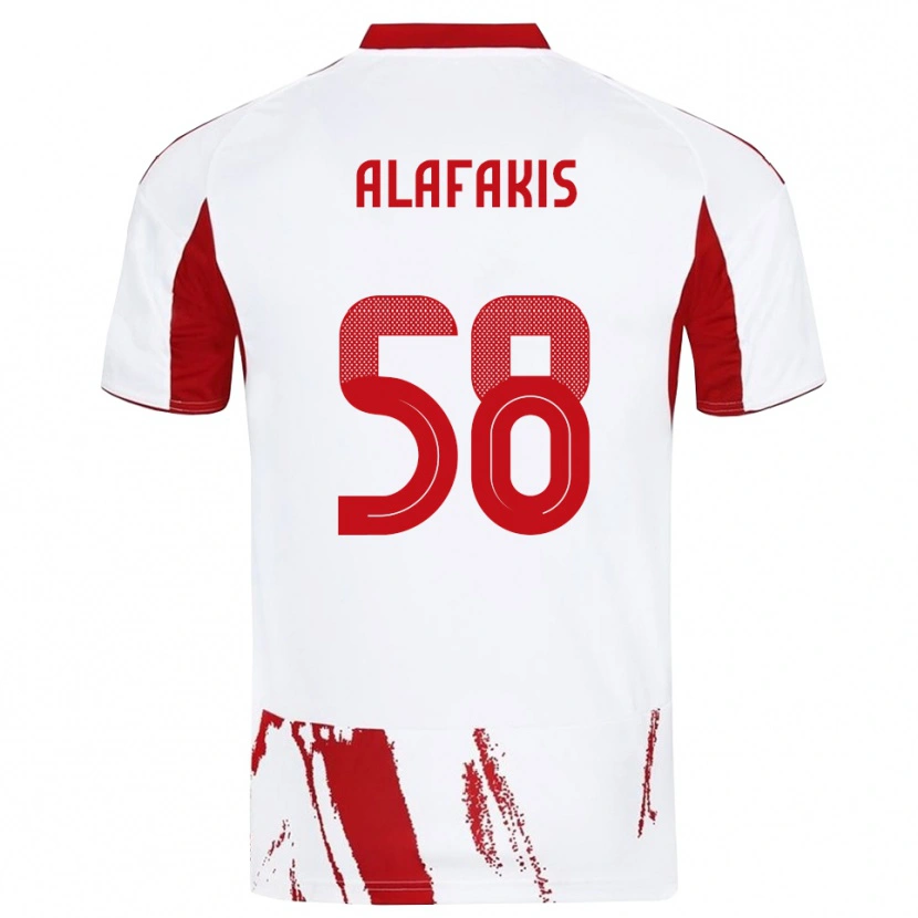 Danxen Damen Nektarios Alafakis #58 Weiß Rot Auswärtstrikot Trikot 2025/26 T-Shirt Schweiz