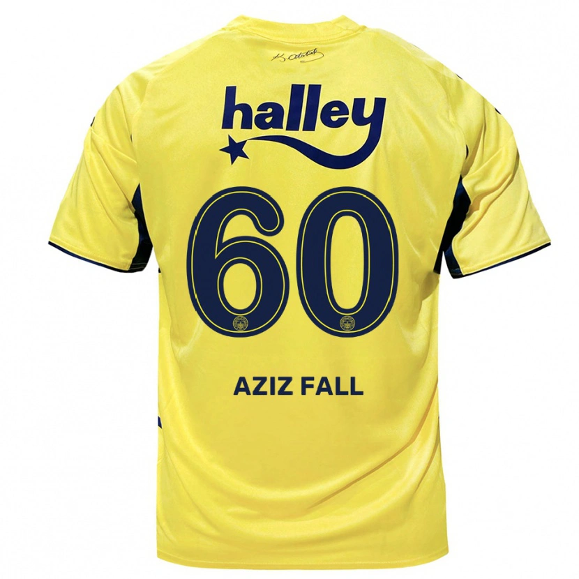 Danxen Damen Abdou Aziz Fall #60 Gelb Marineblau Auswärtstrikot Trikot 2025/26 T-Shirt Schweiz