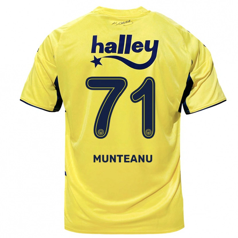Danxen Damen Natalia Munteanu #71 Gelb Marineblau Auswärtstrikot Trikot 2025/26 T-Shirt Schweiz