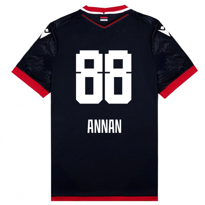 Danxen Damen Ebenezer Annan #88 Schwarz Rot Auswärtstrikot Trikot 2025/26 T-Shirt Schweiz