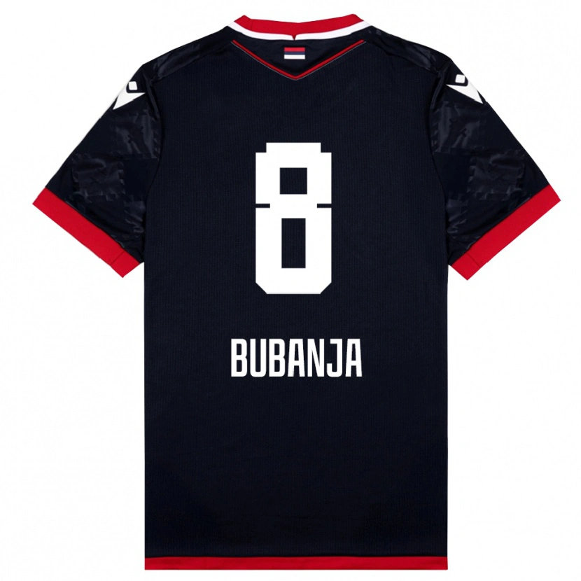 Danxen Damen Igor Bubanja #8 Schwarz Rot Auswärtstrikot Trikot 2025/26 T-Shirt Schweiz