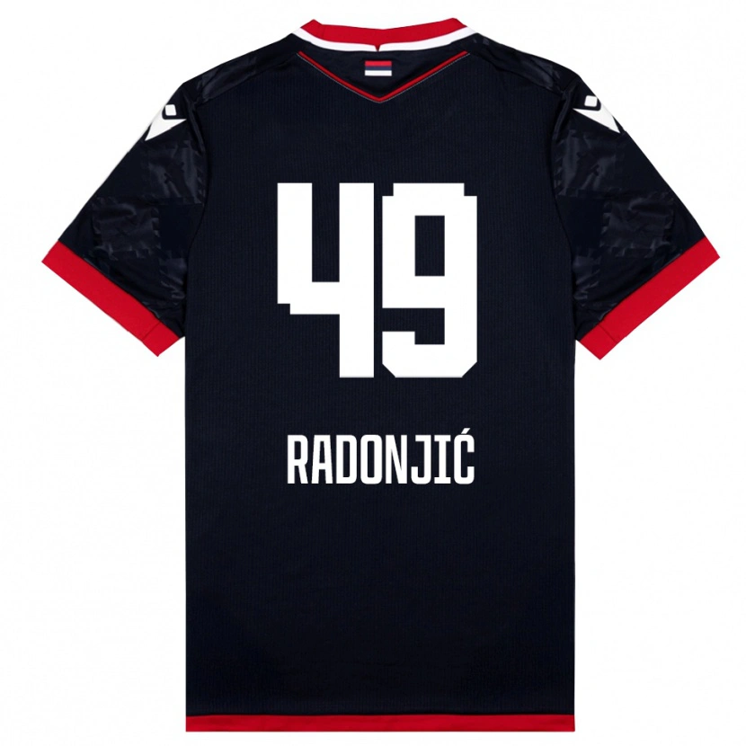 Danxen Damen Nemanja Radonjić #49 Schwarz Rot Auswärtstrikot Trikot 2025/26 T-Shirt Schweiz