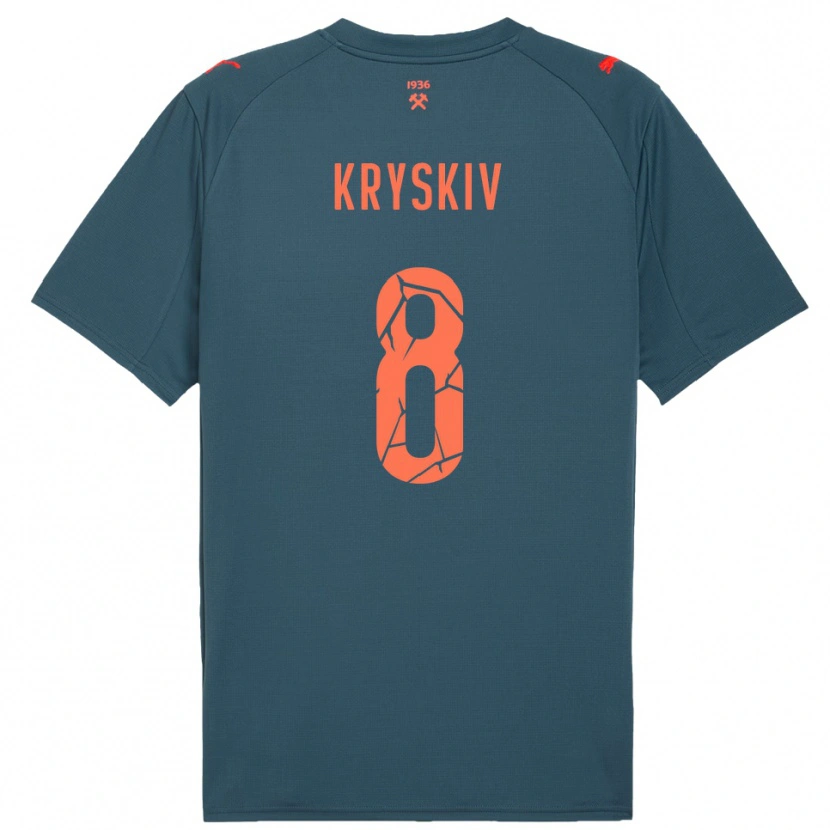 Danxen Damen Dmytro Kryskiv #8 Marineblau Rot Auswärtstrikot Trikot 2025/26 T-Shirt Schweiz
