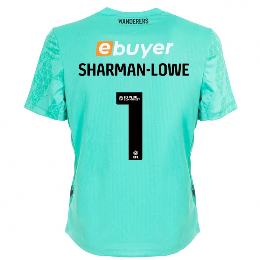 Danxen Kinder Teddy Sharman-Lowe #1 Trikot Aqua Schwarz Torwarttrikot 2025/26 Schweiz