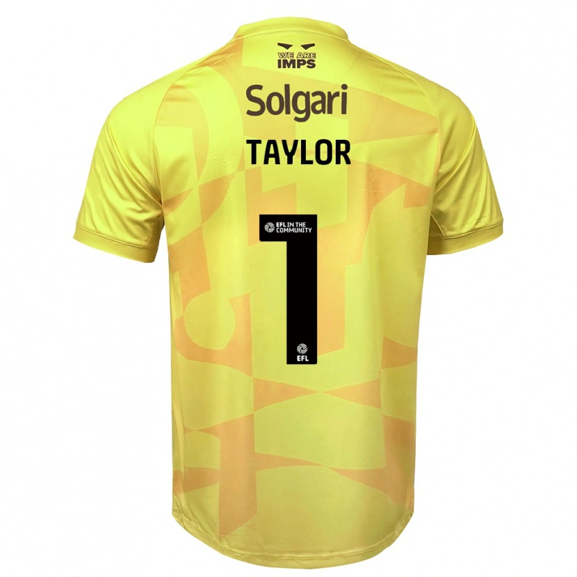 Danxen Kinder Jaden Taylor #1 Trikot Gelb Schwarz Torwarttrikot 2025/26 Schweiz
