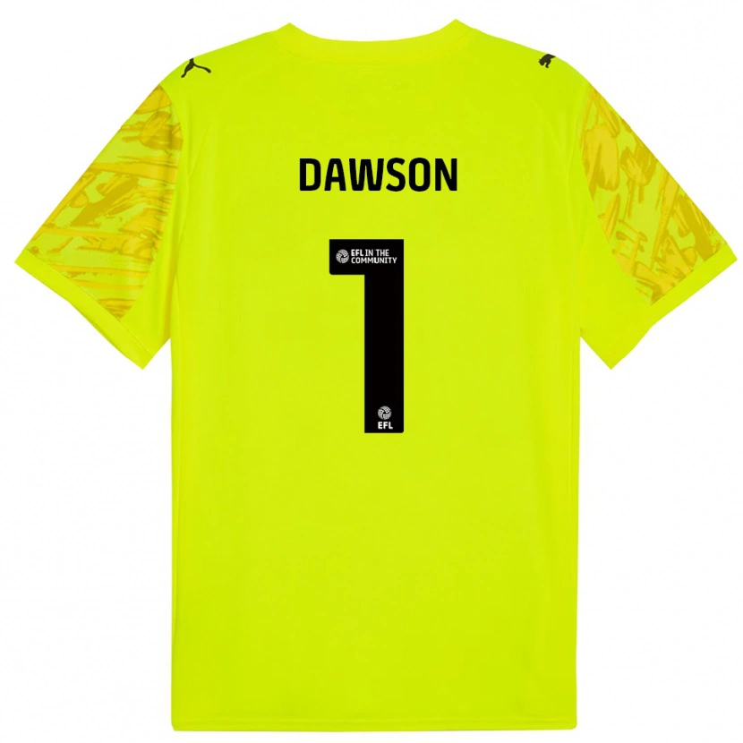 Danxen Kinder Cameron Dawson #1 Trikot Fluoreszierendes Grün Schwarz Torwarttrikot 2025/26 Schweiz
