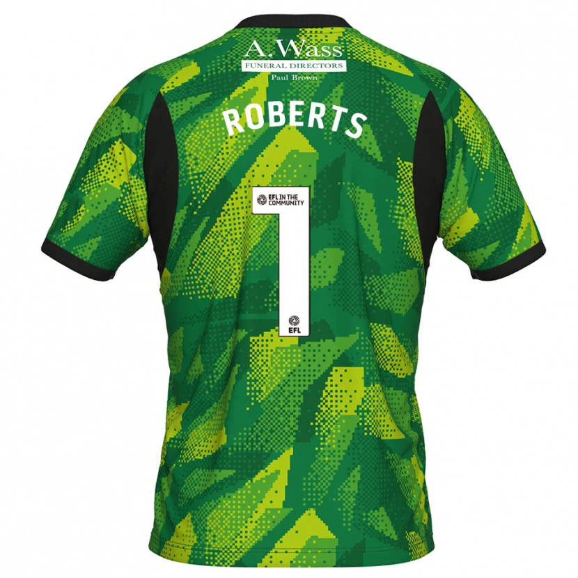 Danxen Kinder Liam Roberts #1 Trikot Grün Schwarz Torwarttrikot 2025/26 Schweiz
