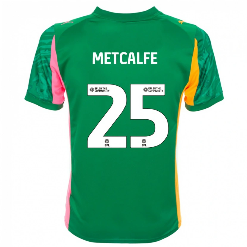 Danxen Kinder Max Metcalfe #25 Trikot Grün Rosa Weiß Torwarttrikot 2025/26 Schweiz