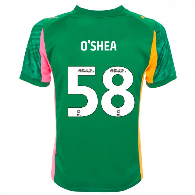 Danxen Kinder Cian O'Shea #58 Trikot Grün Rosa Weiß Torwarttrikot 2025/26 Schweiz