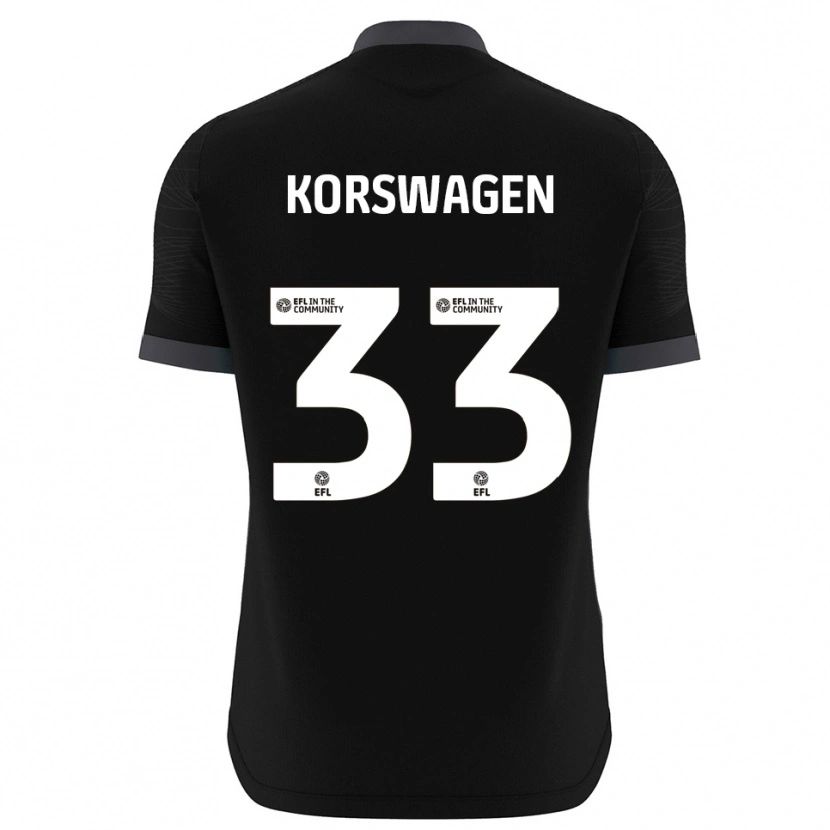 Danxen Kinder Mattijis Korswagen #33 Trikot Schwarz Weiß Torwarttrikot 2025/26 Schweiz