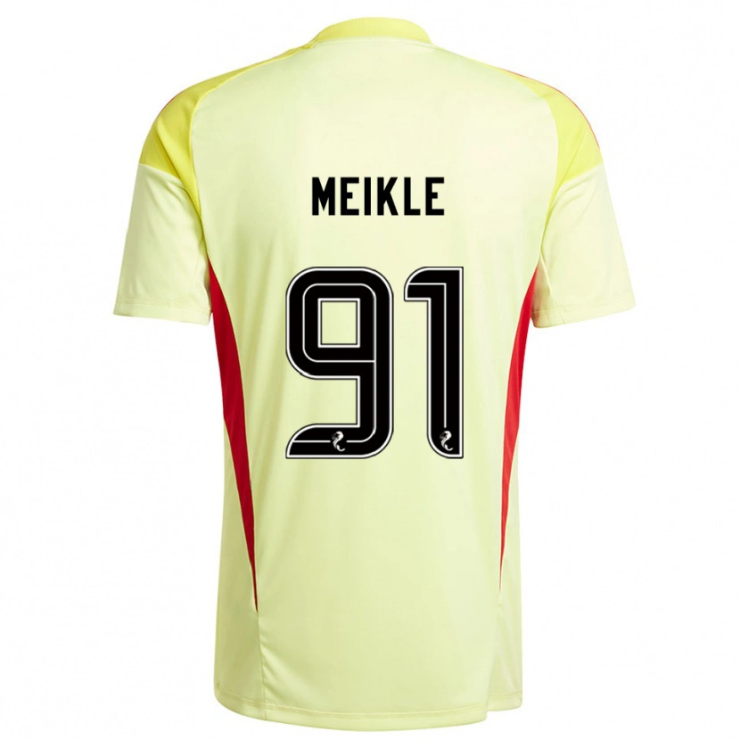 Danxen Kinder Jamie Meikle #91 Trikot Gelb Rot Torwarttrikot 2025/26 Schweiz