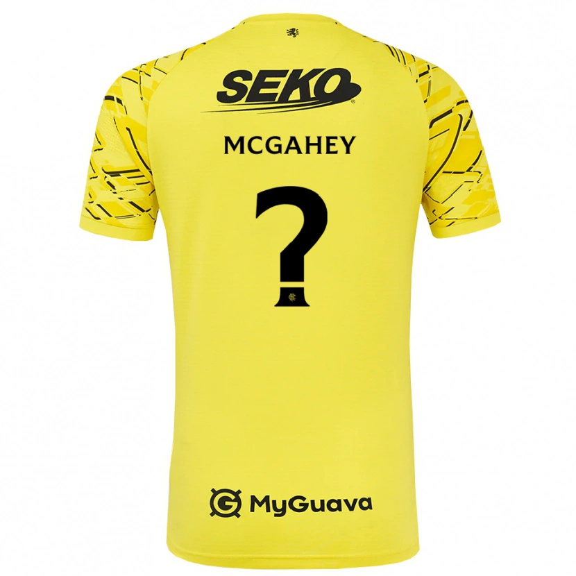 Danxen Kinder Lewis McGahey #0 Trikot Gelb Schwarz Torwarttrikot 2025/26 Schweiz