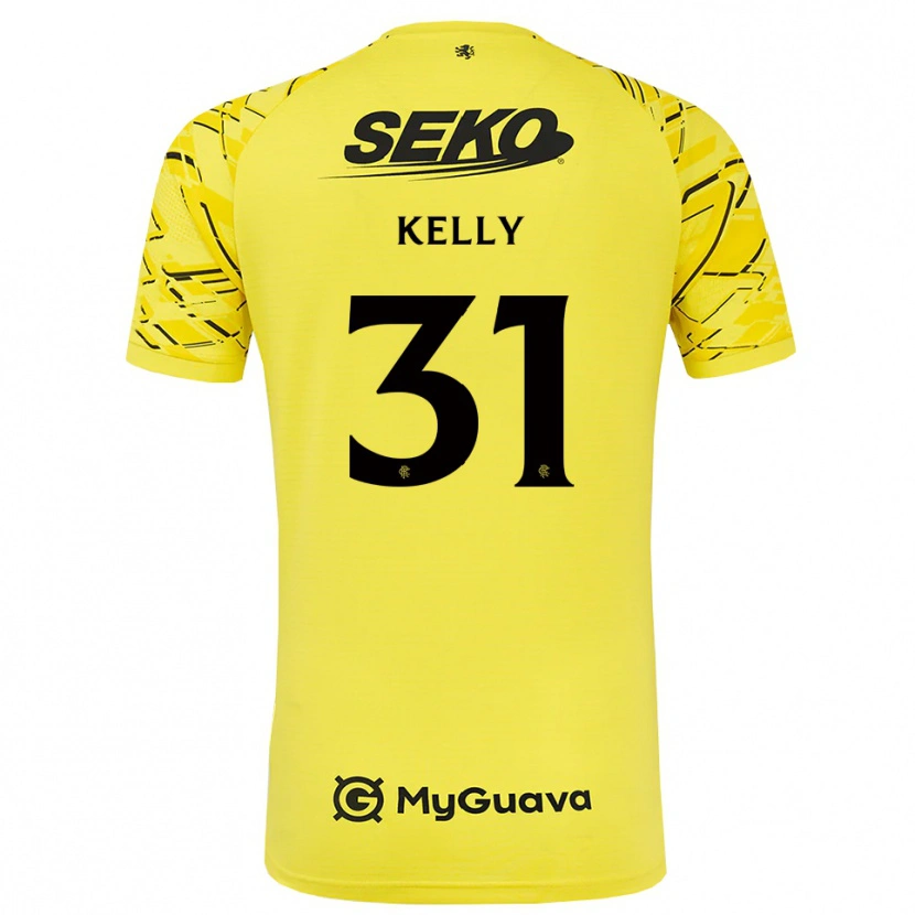 Danxen Kinder Liam Kelly #31 Trikot Gelb Schwarz Torwarttrikot 2025/26 Schweiz