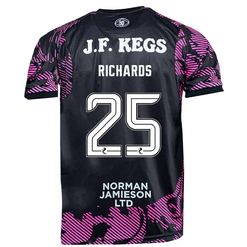 Danxen Kinder Dave Richards #25 Trikot Pink Schwarz Torwarttrikot 2025/26 Schweiz