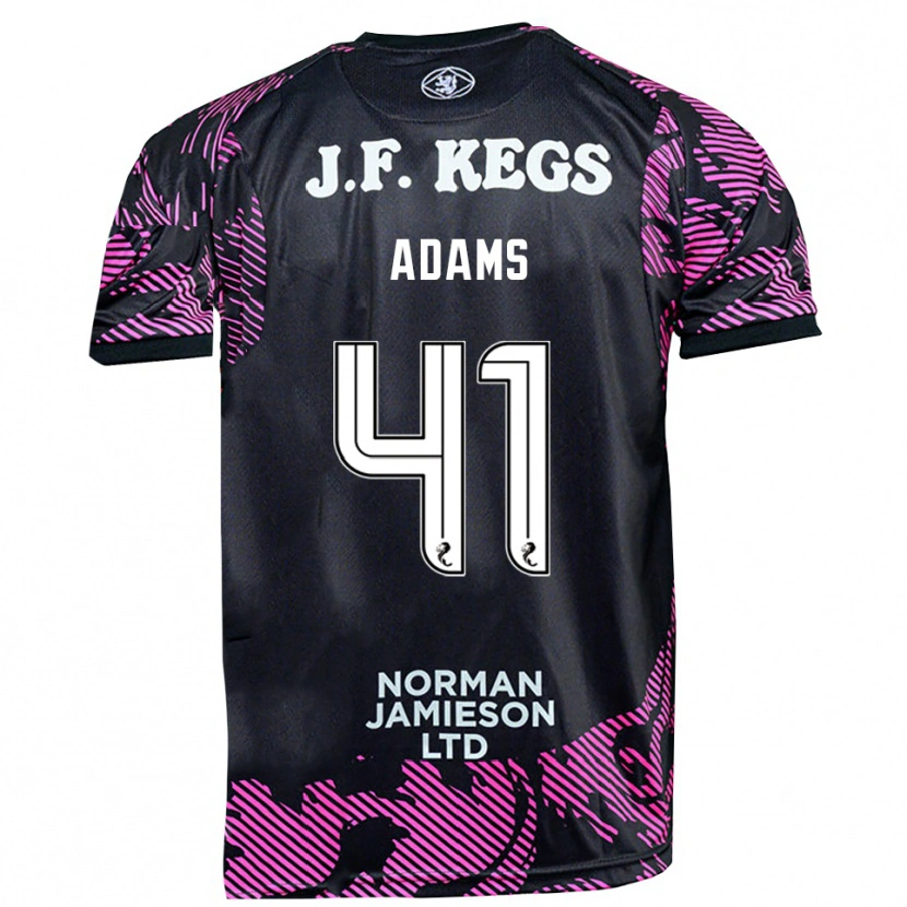 Danxen Kinder Ruairidh Adams #41 Trikot Pink Schwarz Torwarttrikot 2025/26 Schweiz